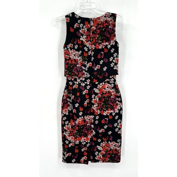 HOBBS LONDON MARIA DRESS floral colorful 10 shift sheath sleeveless career - Picture 6 of 12